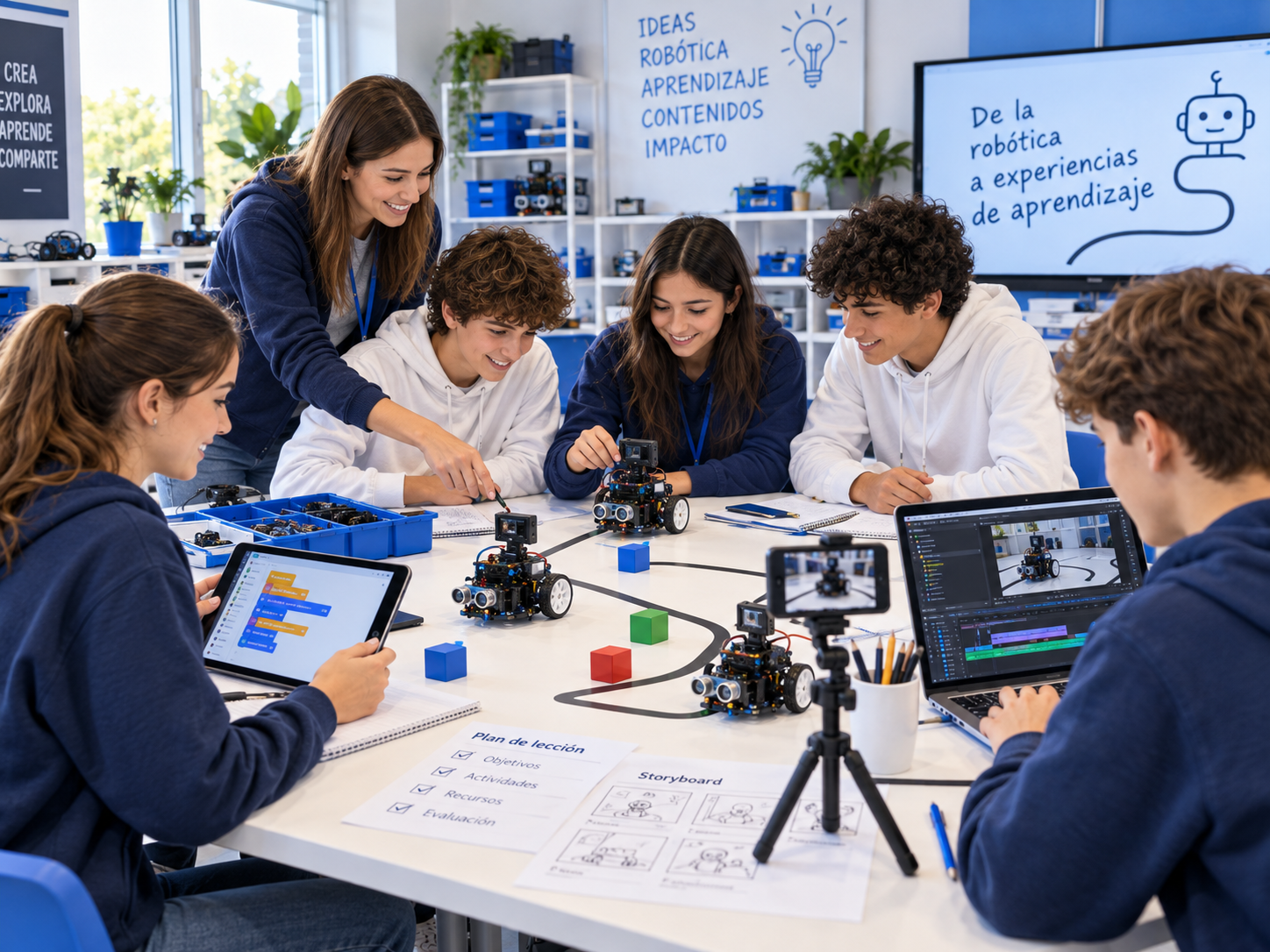 generación de contenido robot-edu