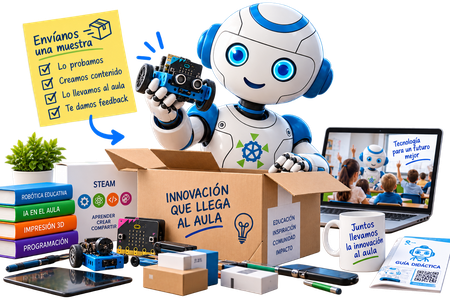 Robot-Edu preparando contenido educativo para fabricantes