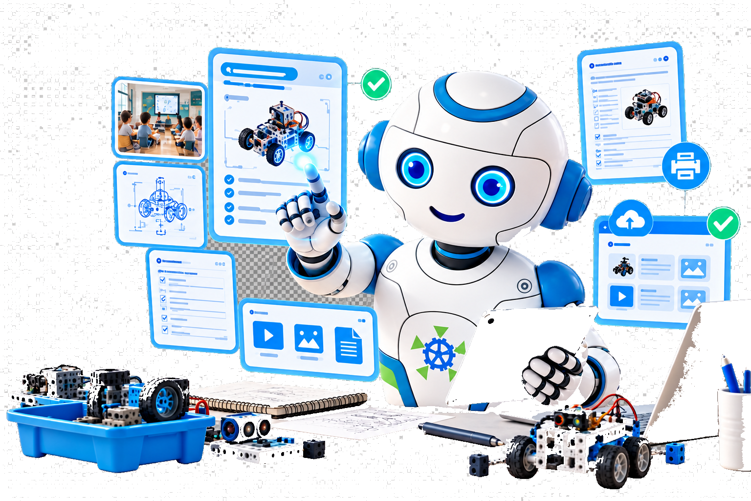 Robot-Edu preparando recursos digitales para robótica educativa